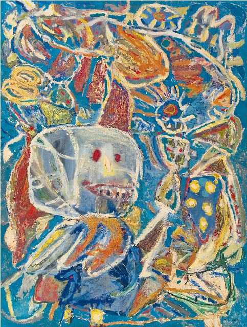 Lucebert | Hobgoblin's carnival, olieverf op doek, 120,0 x 90,0 cm, gesigneerd r.o. en gedateerd '61