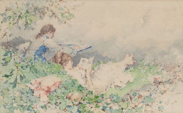 Kaemmerer F.H.  | De huwelijksreis, aquarel op papier 28,0 x 45,0 cm, gesigneerd r.o.