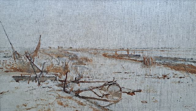 Constan Gabriel | Polderlandschap, olieverf op paneel, 40,0 x 60,0 cm, gesigneerd r.o.