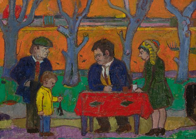 Harm Kamerlingh Onnes | De vondst, olieverf op board, 40,0 x 55,0 cm, gesigneerd r.o. met monogram en gedateerd '72