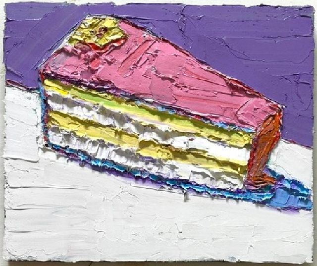 Carlos Blaaker | Taartje, olieverf op hout, 55,0 x 60,0 cm