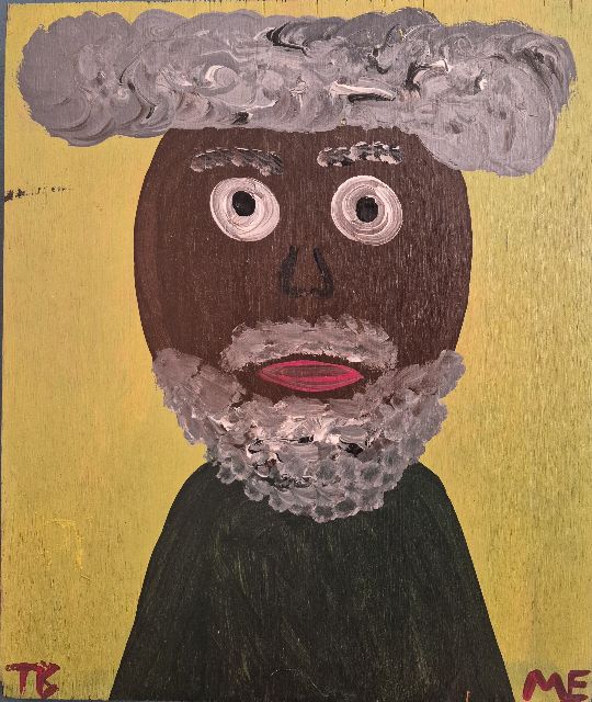 Tim Brown | Me, olieverf op paneel, 45,3 x 39,3 cm, gesigneerd l.o.