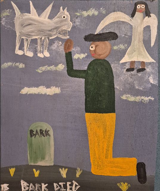 Tim Brown | Bark Died, olieverf op paneel, 53,5 x 43,2 cm, gesigneerd l.o.