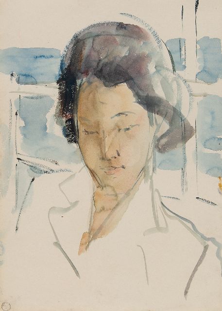Isaac Israels | Op weg naar Indië, krijt en aquarel op papier, 35,5 x 25,5 cm, gesigneerd met atelierstempel l.o.