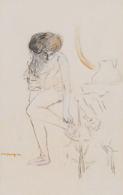 Kees van Dongen | Ballerina, krijt en aquarel op papier, 49,0 x 31,0 cm, gesigneerd l.o. en te dateren ca. 1903