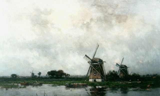 Willem Rip | Molens bij Elshout, olieverf op doek, 91,2 x 131,2 cm, gesigneerd r.o.