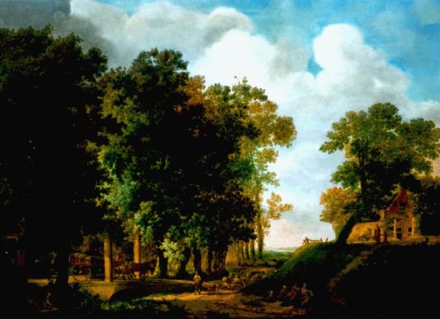 Cornelis Kuipers | Een zomerse dag in het bos, olieverf op paneel, 49,0 x 67,5 cm, gesigneerd r.o. en gedateerd 1788