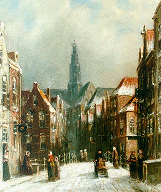Petrus Gerardus Vertin | Gezicht op Haarlem met de St. Bavo op de achtergrond, olieverf op paneel, 21,2 x 17,7 cm, gesigneerd r.o. en gedateerd 1892