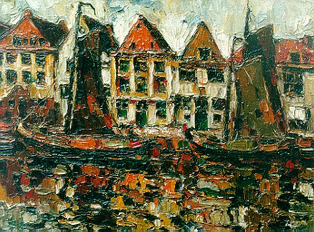 Dick Ket | De haven van Hoorn, olieverf op doek, 30,5 x 41,5 cm, te dateren ca. 1928-1930