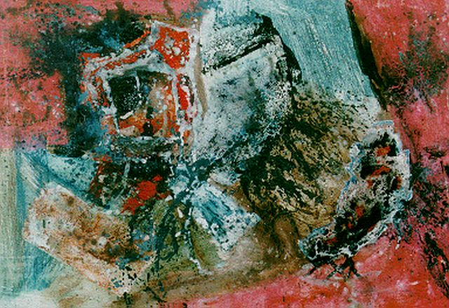 Bonies Nieuwenhuis | Compositie, aquarel en gouache op papier, 34,5 x 49,5 cm, gesigneerd verso en gedateerd 3-7-1960