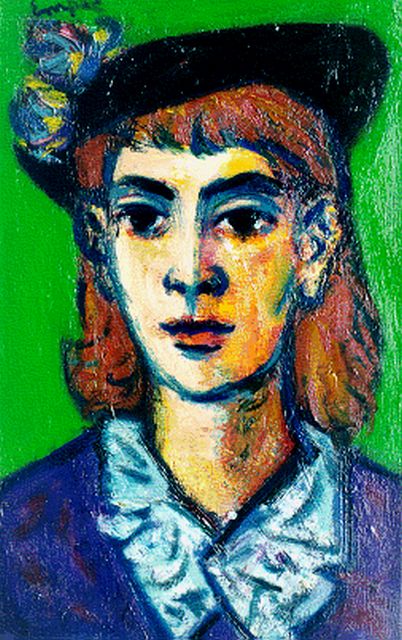 Empel J.N.  | Vrouwenportret, olieverf op doek 55,2 x 35,0 cm, gesigneerd l.b.