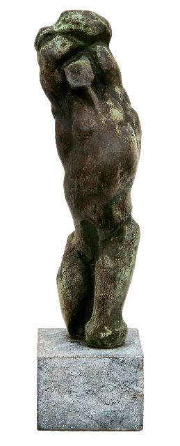 Houben J.  | Mannelijk naakt, brons 29,0 cm
