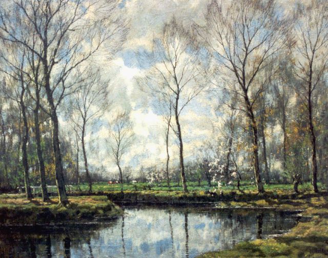 Arnold Marc Gorter | Voorjaar langs de Vordense Beek, olieverf op doek, 75,3 x 95,4 cm, gesigneerd r.o.