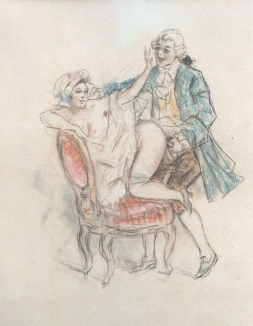 Tom Poulton | Tu te trompes brigand! / Je vergist je schurk!, kleurpotlood op papier, 21,5 x 18,0 cm