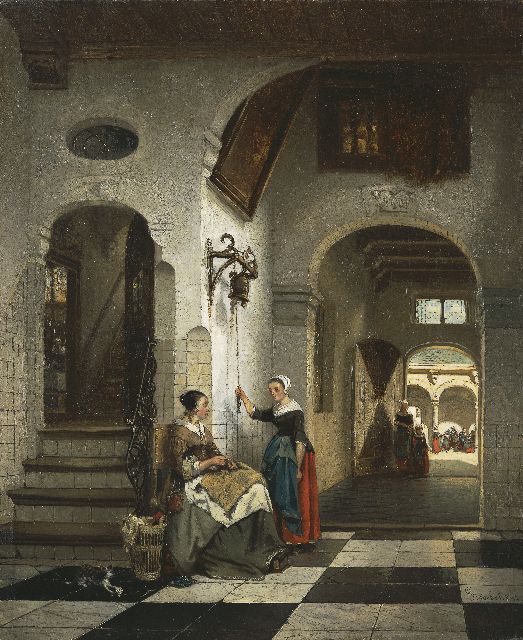 Johannes Anthonie Balthasar Stroebel | Het Burgerweeshuis van Amsterdam, olieverf op doek, 42,2 x 34,5 cm, gesigneerd r.o. en gedateerd '62