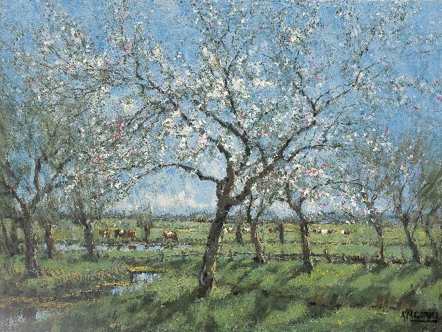 Arnold Marc Gorter | Voorjaar, olieverf op doek, 31,8 x 42,0 cm, gesigneerd r.o.
