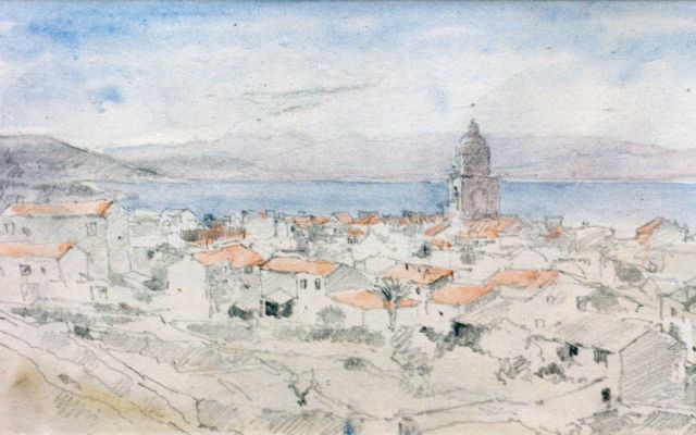 Cornelis Vreedenburgh | St. Tropez, kleurpotlood op papier, 12,5 x 20,5 cm