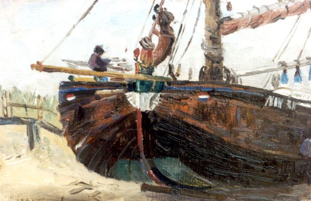 Hans Peter Lindeburg | De NW 31 'Twee gebroeders', olieverf op doek op paneel, 13,3 x 19,2 cm, gesigneerd l.o.