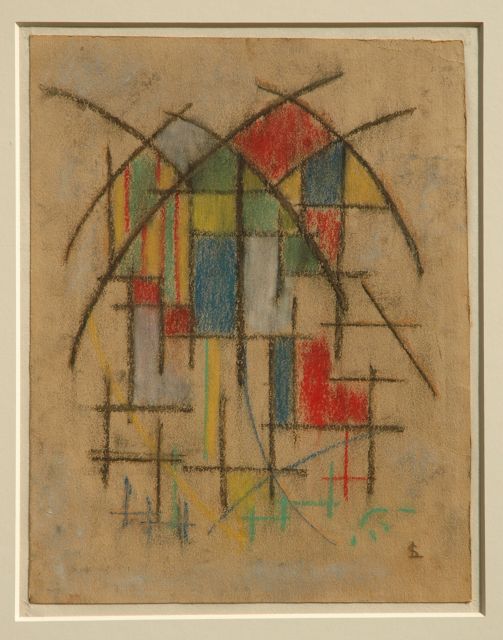 Louis Saalborn | Kerkramen, pastel op papier, 29,5 x 23,0 cm, gesigneerd r.o. met monogram en te dateren ca. 1918-1933