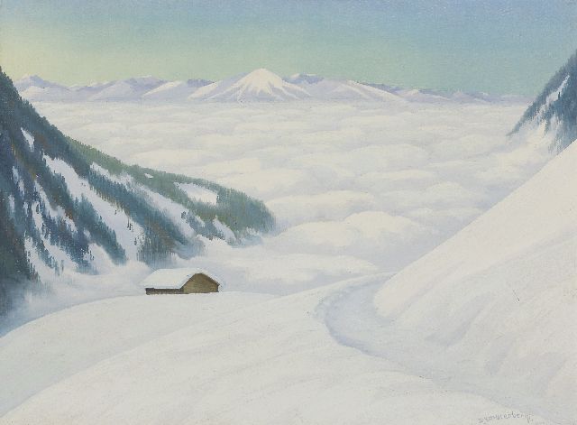 Dirk Smorenberg | Landschap bij het meer van Genève, olieverf op doek, 45,2 x 60,7 cm, gesigneerd r.o. en te dateren tussen 1910-1920