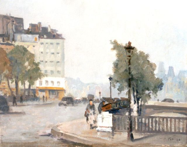Willem Alexander Knip | Hôtel Nôtre Dame, Parijs, olieverf op doek, 34,4 x 42,5 cm, gesigneerd r.o. en verso op spieraam