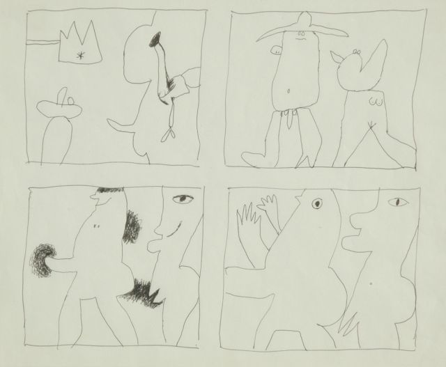 Jan Roëde | Erotische schetsen, pen op papier, 20,7 x 25,8 cm