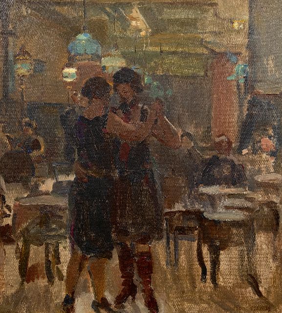 Isaac Israels | Theatercafé Scala, Den Haag, olieverf op doek, 65,0 x 58,0 cm, gesigneerd r.o. en te dateren 1927-1934