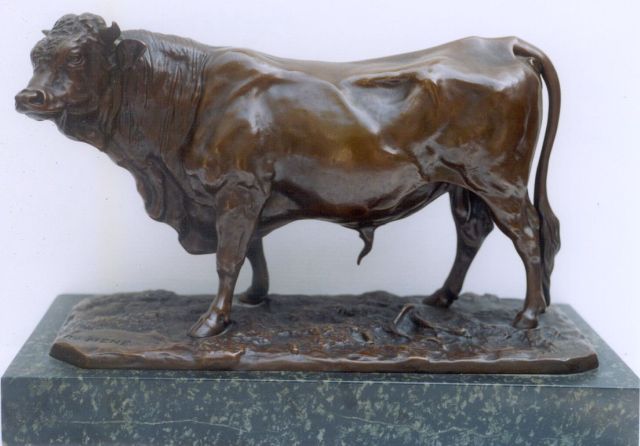 Mène P.J.  | Stier, brons 25,0 x 36,0 cm, gesigneerd op bronzen basis