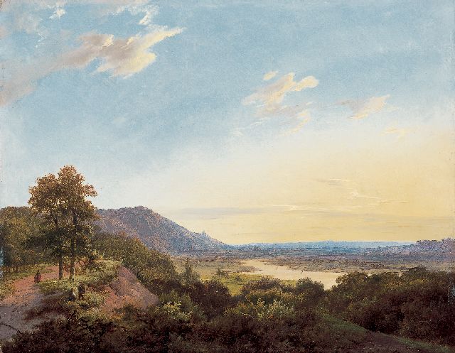 Marinus Adrianus Koekkoek I | Riviervallei, olieverf op paneel, 23,1 x 29,6 cm, gesigneerd r.o. en gedateerd 1850