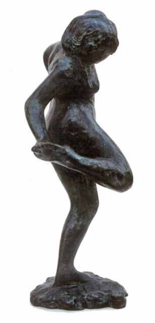 Onbekend (Naar Degas, H.G.E. (1834-1917))  | Danseres, brons 45,0 x 10,0 cm