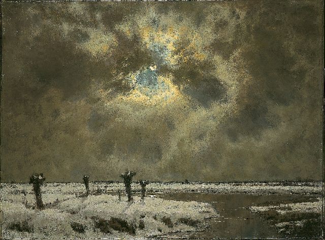 Arnold Marc Gorter | Maanlicht, olieverf op doek, 103,0 x 135,5 cm, gesigneerd r.o.