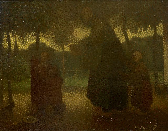 Henri van Daalhoff | Middaghapje, olieverf op paneel, 21,5 x 27,5 cm, gesigneerd r.o. en te dateren ca. 1910-1920