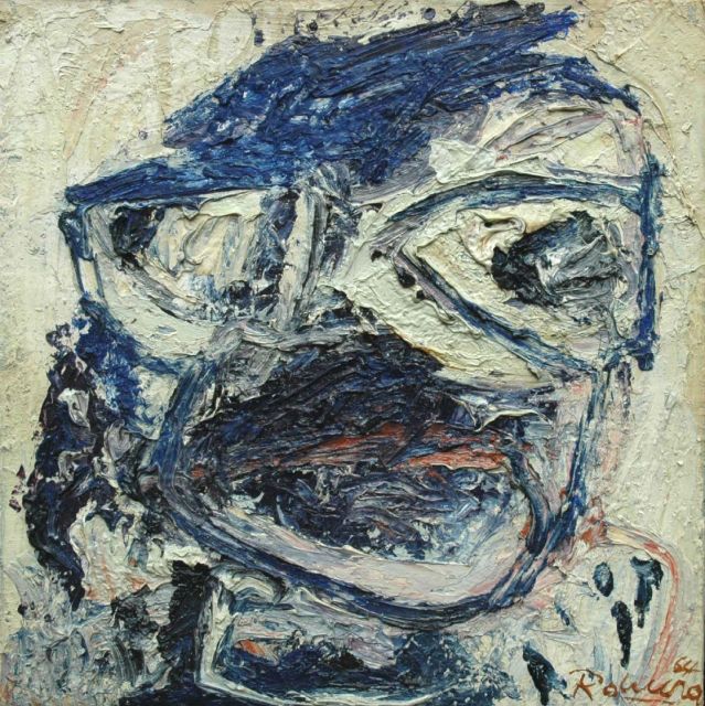 Romera J.  | Le chanteur, olieverf op doek 35,2 x 35,1 cm, gesigneerd r.o. en gedateerd '64