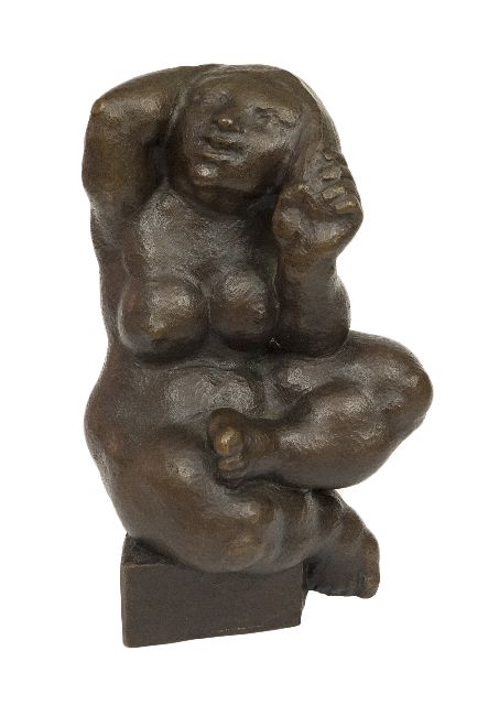 Rudolf Schwaiger | Bronnimf, brons, 22,0 x 15,0 cm, gesigneerd op basis met monogram en voluit en gedateerd 1974 op basis
