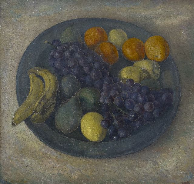 Jan Herwijnen | Fruitstilleven, olieverf op doek, 76,1 x 80,0 cm, gesigneerd l.o. en te dateren ca. 1936-1937