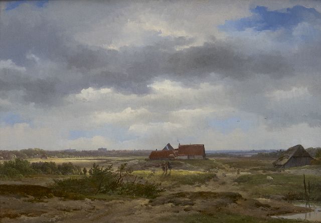 Anthonie Jacobus van Wijngaerdt | Zomers landschap, olieverf op paneel, 24,7 x 35,2 cm, gesigneerd l.v.h.m. en gedateerd 1850