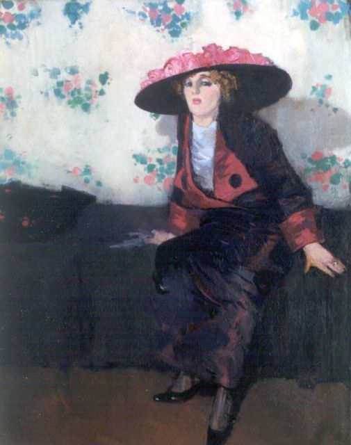 Piet van der Hem | Portret van de actrice Beppie de Vries, olieverf op doek, 93,0 x 73,2 cm, gesigneerd r.o.