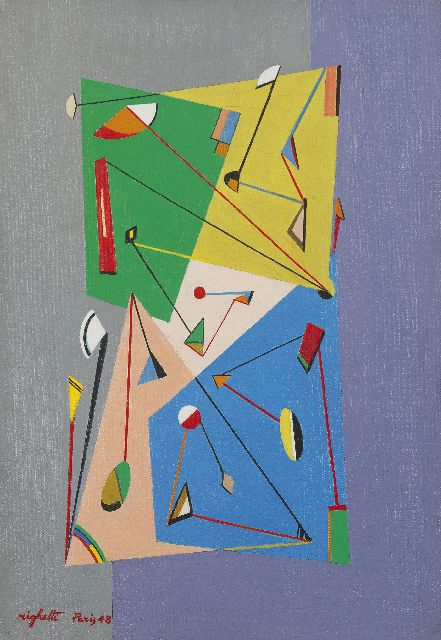 Renato Righetti | Jour de Printemps, olieverf op doek, 55,0 x 38,2 cm, gesigneerd l.o. en gedateerd 'Paris '48'