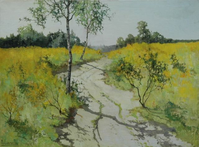 Paul van der Ven | Landweg in de zomer, olieverf op doek, 60,0 x 80,2 cm, gesigneerd l.o.