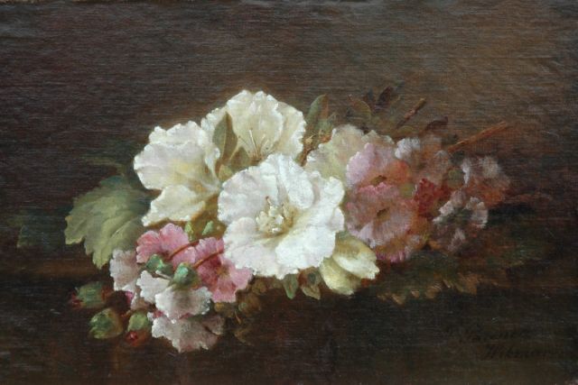 Frederika Breuer-Wikman | Bloeiende azaleatakken, olieverf op doek, 30,4 x 45,1 cm, gesigneerd r.o.