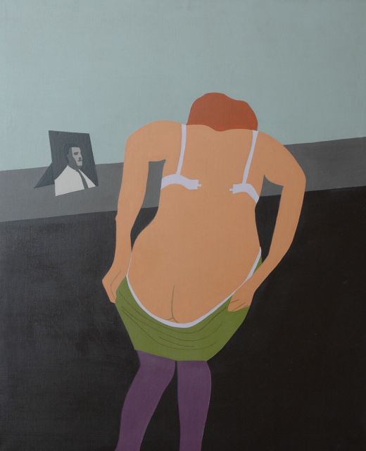 Rinus van den Bosch | Zeemansvrouw, acryl op doek, 120,3 x 100,2 cm