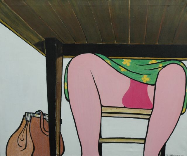 Gub Boissevain | Het taboe, acryl op doek, 100,2 x 120,2 cm, gesigneerd r.o. en gedateerd 1979