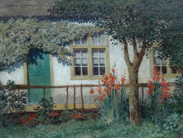 Johann Sühl | Boerenwoning, olieverf op paneel, 22,1 x 29,1 cm, gesigneerd l.o.