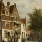 Springer C. - De Leliestraat in Hoorn, olieverf op paneel 25 x 19,8 cm, gesigneerd r.o. en gedateerd '88