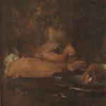 Maris J.H. - Kinderportret, olieverf op doek 35,2 x 28,4 cm, gesigneerd r.o. met initialen