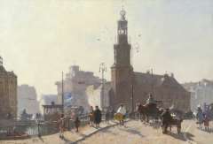 Vreedenburgh C. - De Munt, Amsterdam, olieverf op doek 47,8 x 70 cm, gesigneerd l.o. en gedateerd 1926