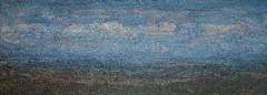Gouwe A.H. - Weids landschap onder blauwe hemel (Limburg), olieverf op doek 47,2 x 127,3 cm , gesigneerd r.o. en gedateerd 1919